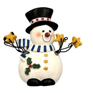 Christmas Snowman Wire Star Resin Brooch Pin Holiday Jewelry 3079